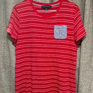 Tommy Hilfiger Women's Short Sleeve Striped T-shirt Dress Red/White/Blue Size XL